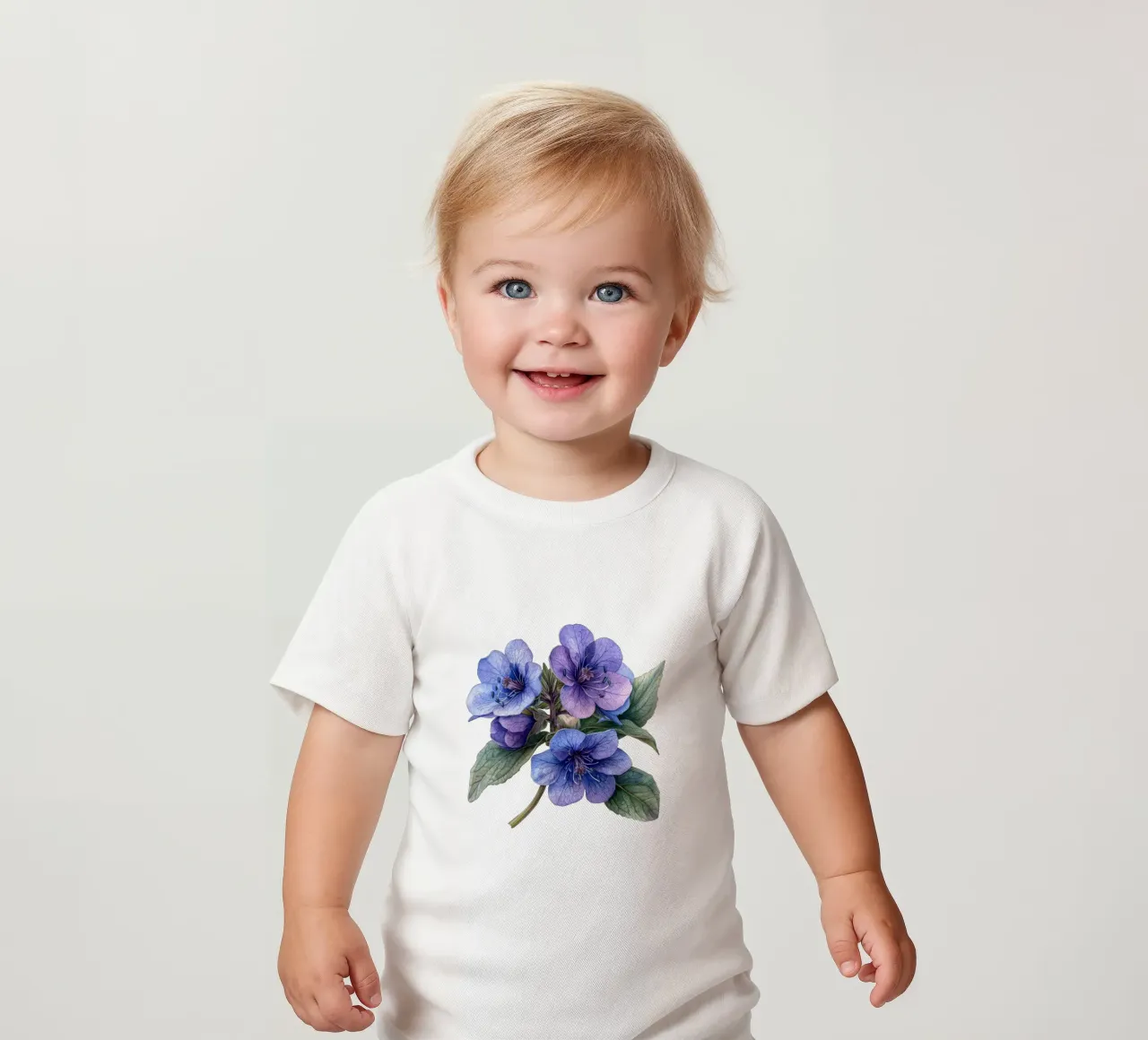 Fleur de Pulmonaria t-shirt pour bébé de Bold Blooms