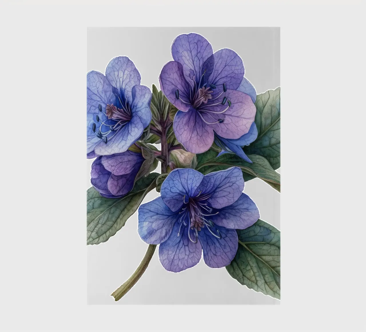 Pulmonaria-Blüte Notizbuch von Bold Blooms