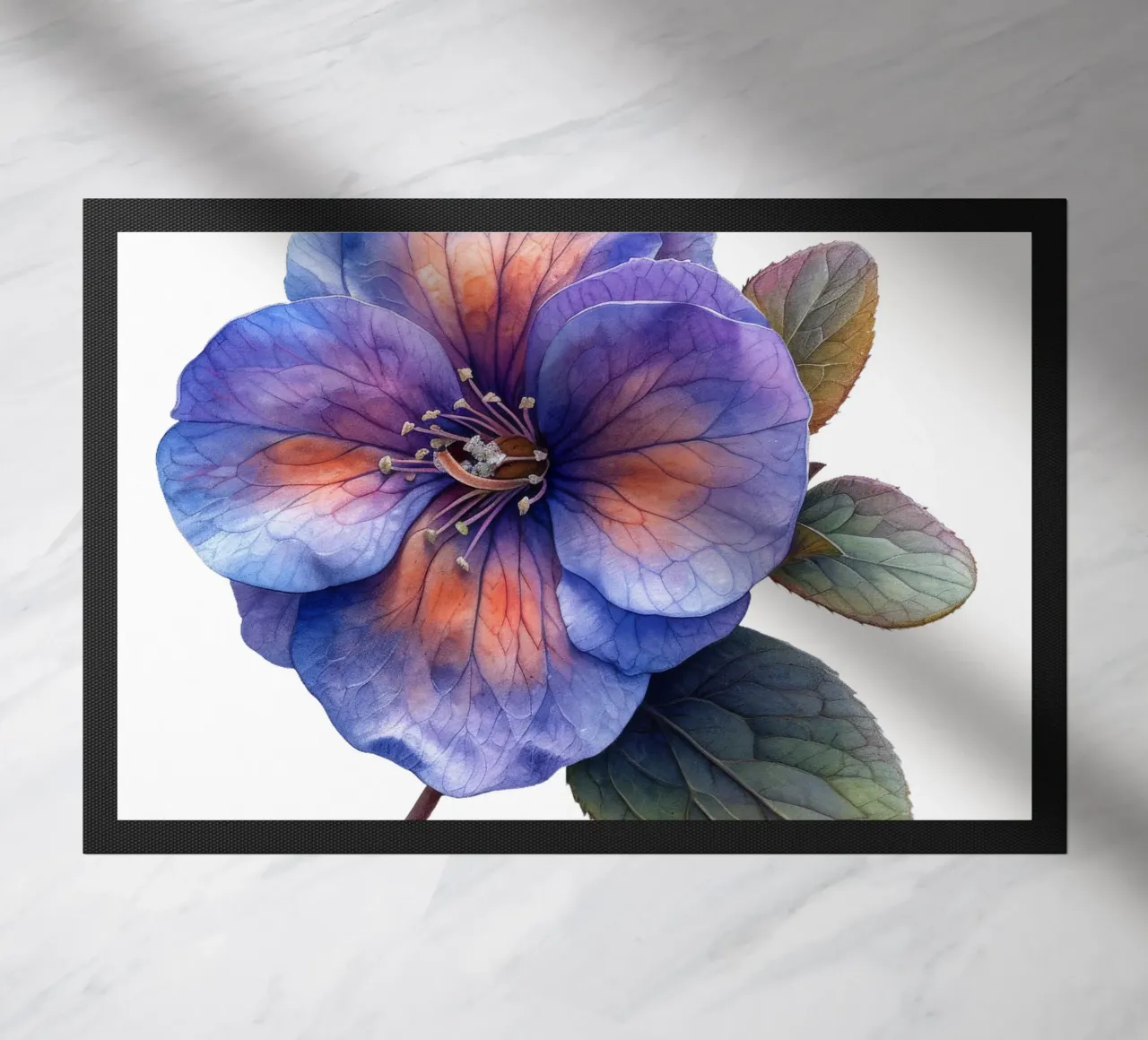 Pulmonaria-Blüte Fußmatte von Bold Blooms