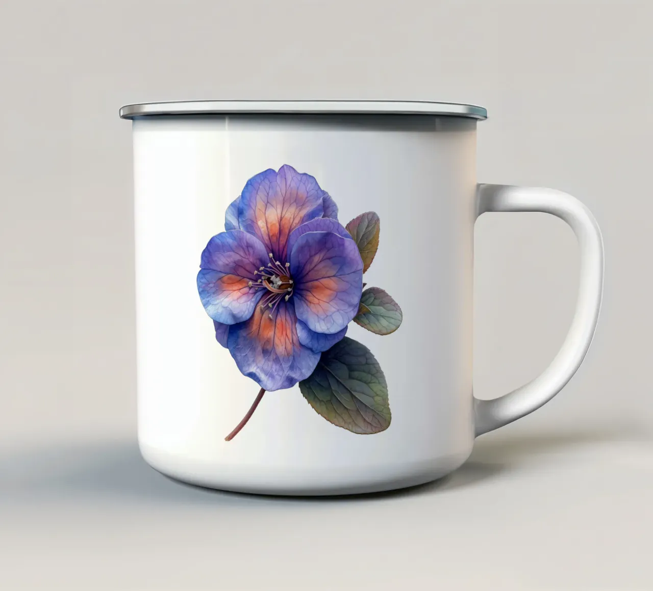 Fiore di Pulmonaria tazza in smalto da Bold Blooms