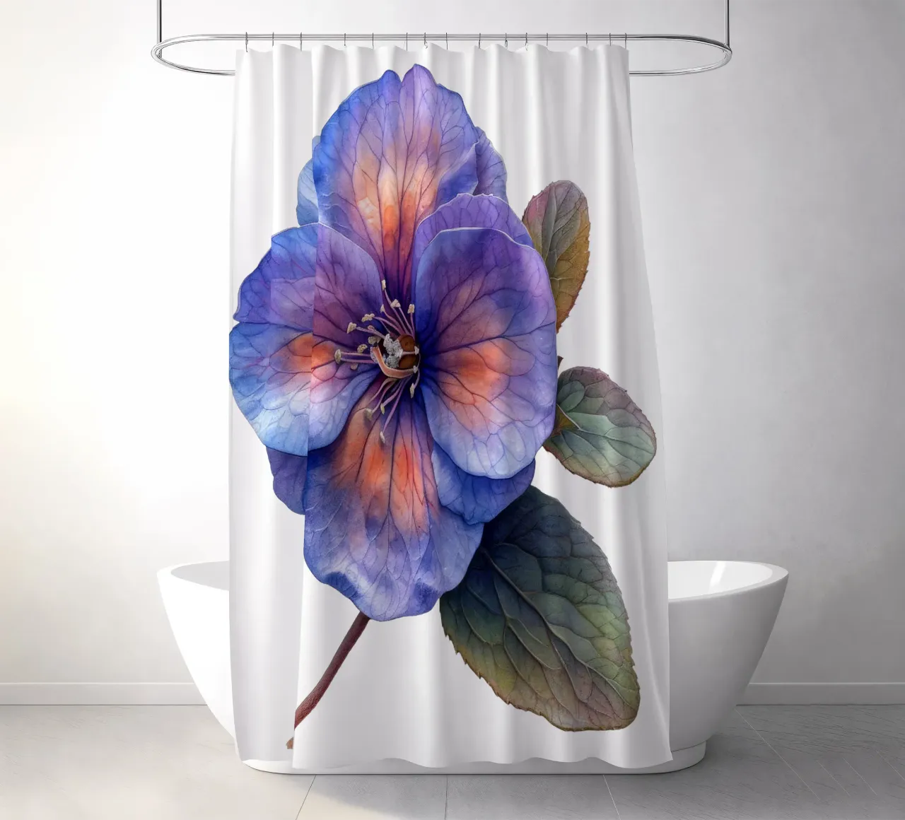 Pulmonaria Flower shower curtain by Bold Blooms