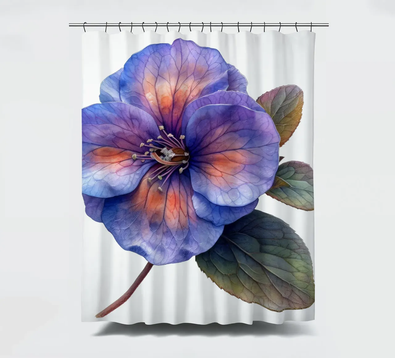 Pulmonaria Flower shower curtain by Bold Blooms
