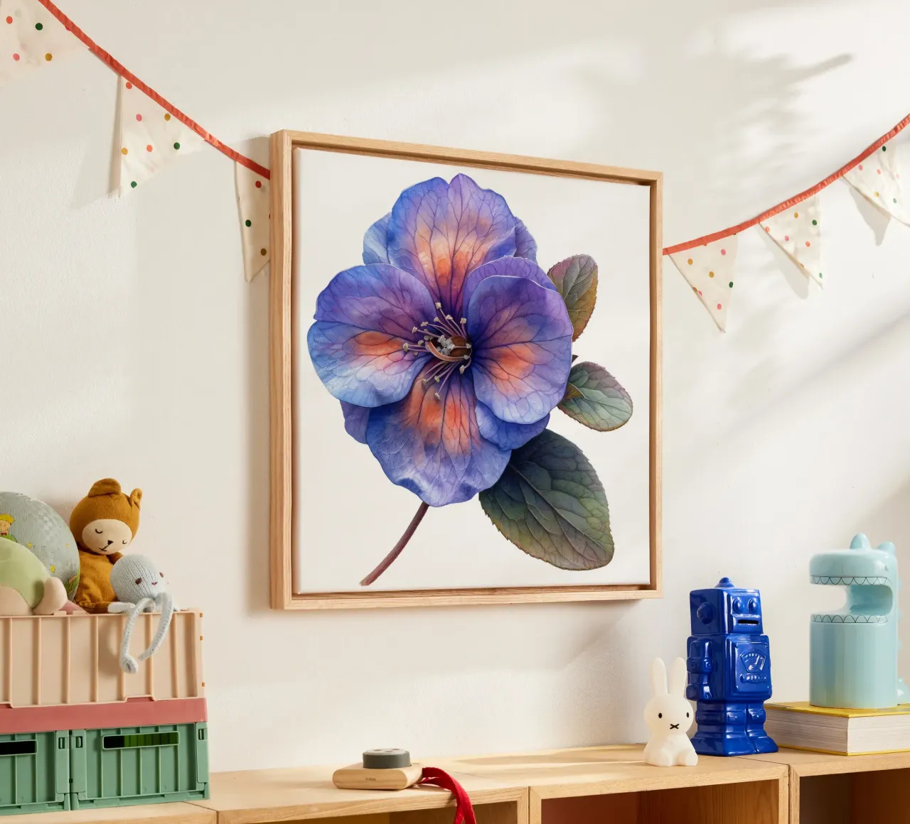 Pulmonaria Flower canvas by Bold Blooms