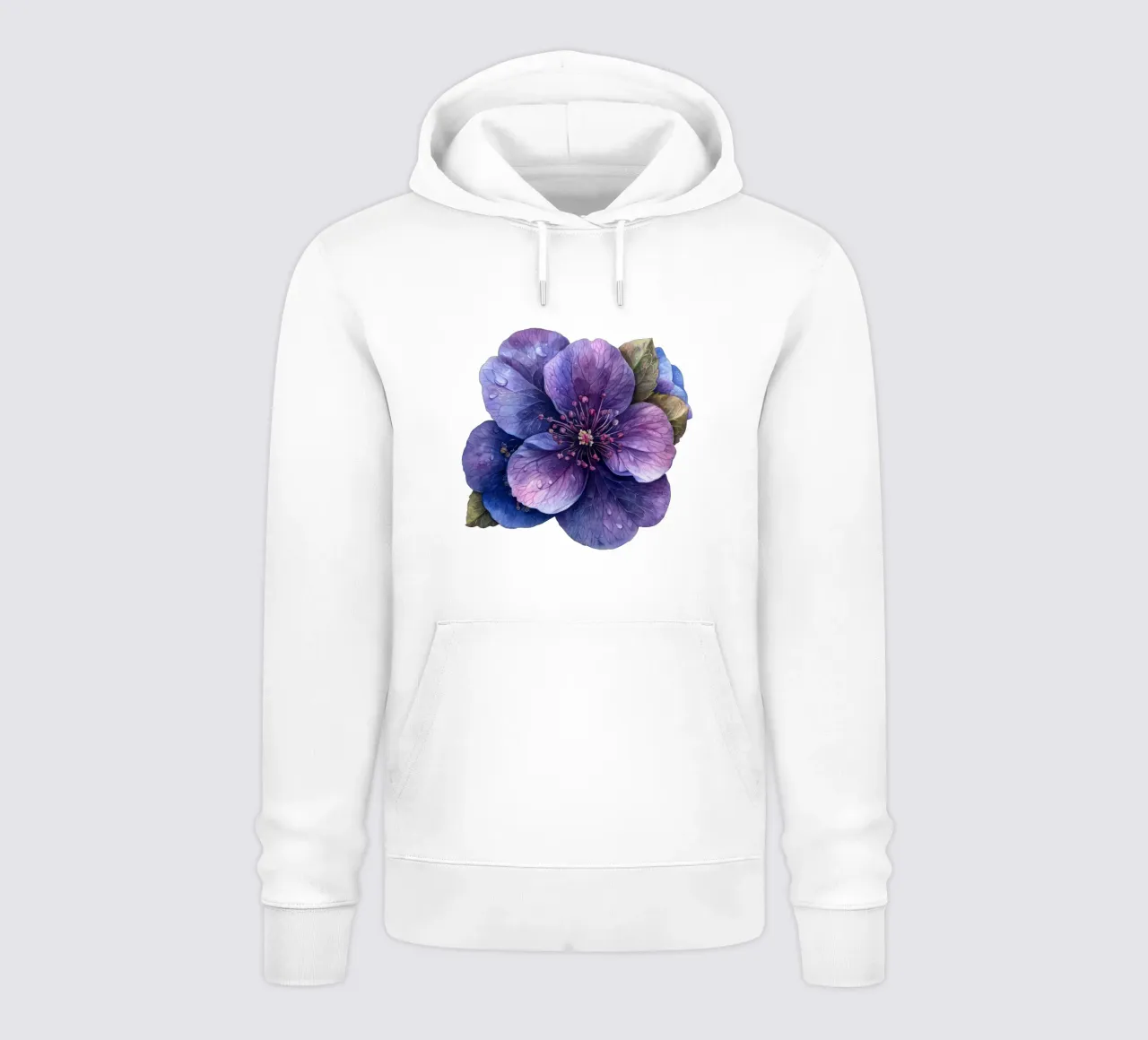 Fiore di Pulmonaria felpa con cappuccio da Bold Blooms