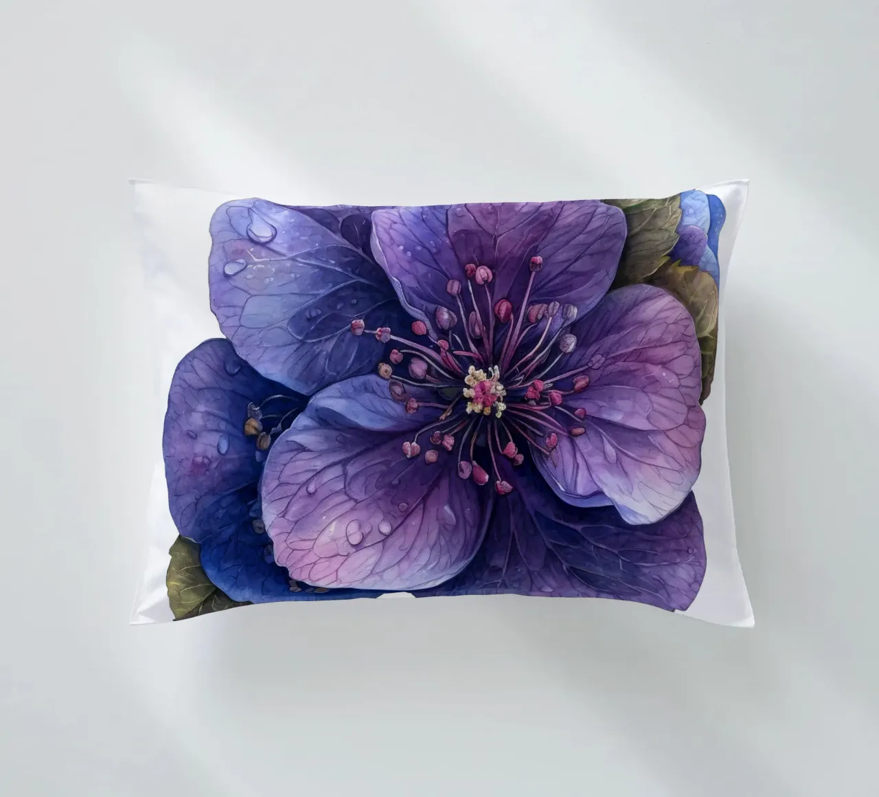 Pulmonaria Flower decorative cushion by Bold Blooms
