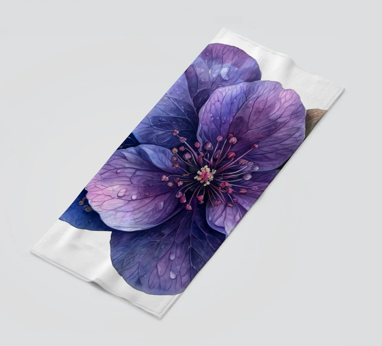 Pulmonaria Flower beach towel by Bold Blooms