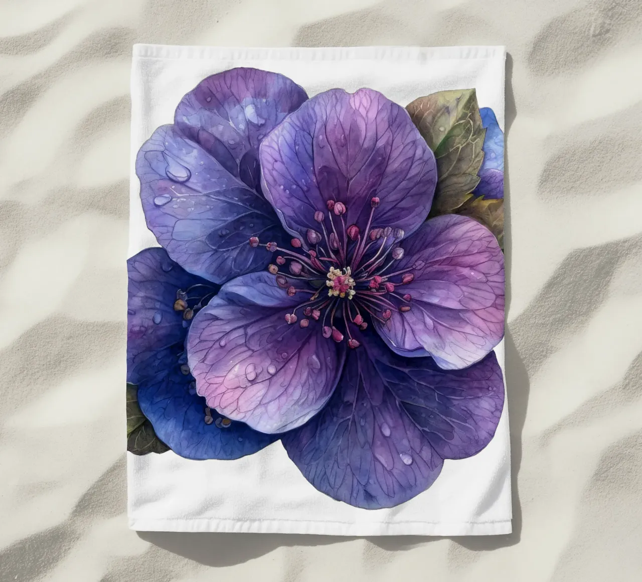 Pulmonaria Flower beach towel by Bold Blooms