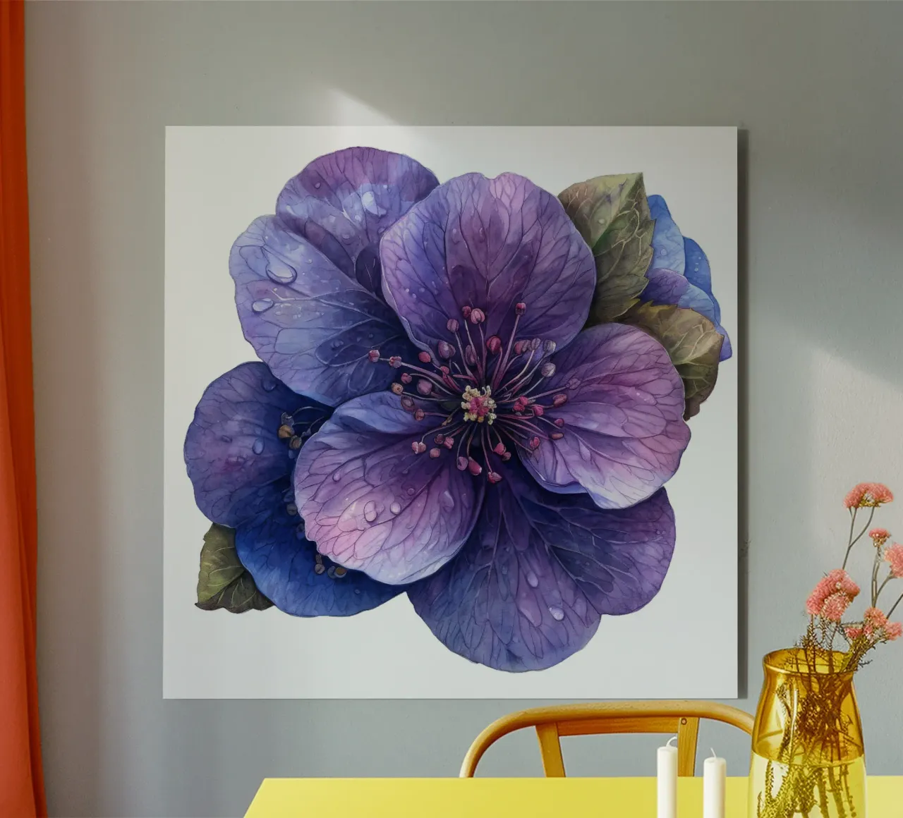 Pulmonaria Flower alu-dibond by Bold Blooms
