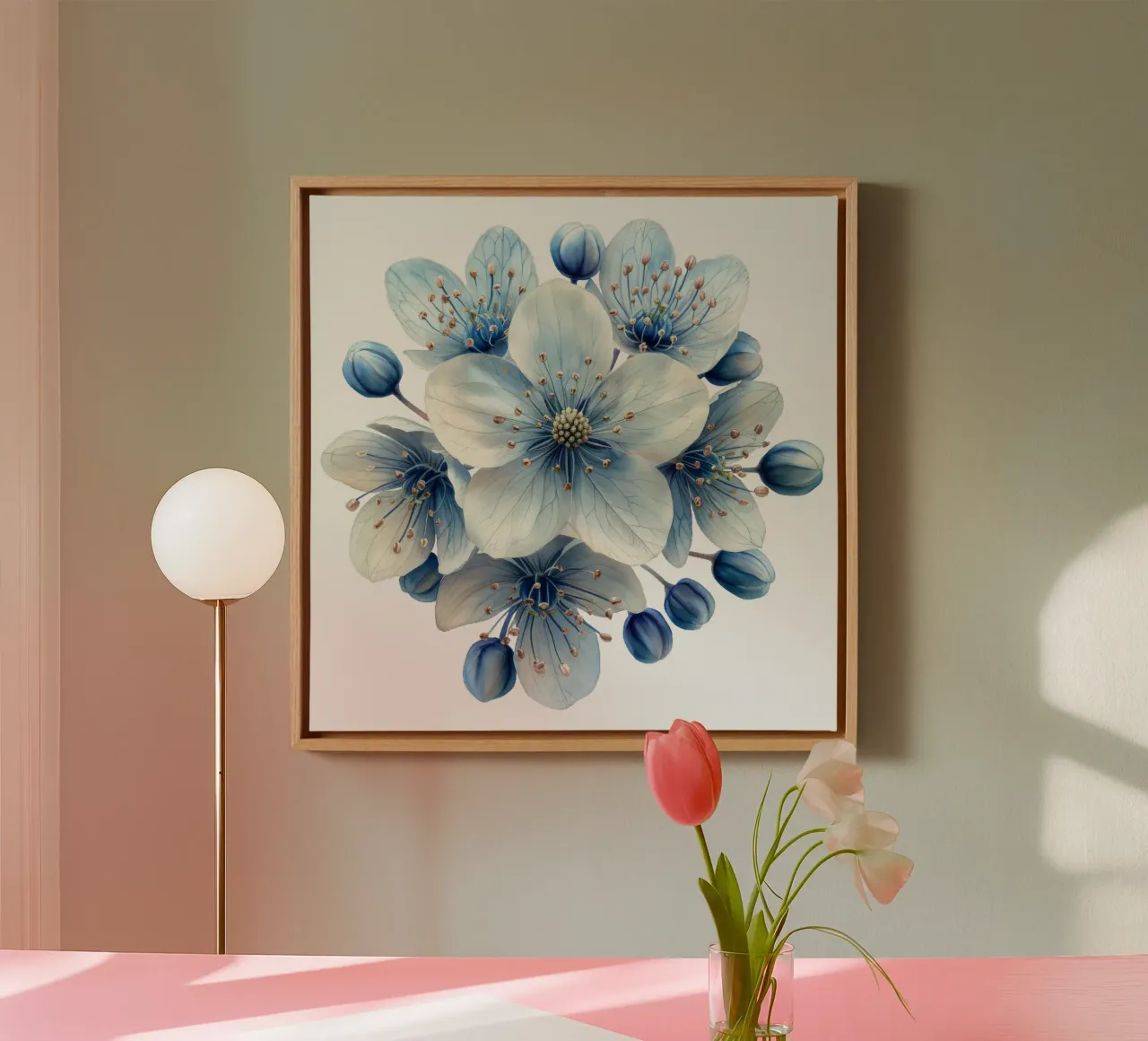 Fiore in pizzo Queen Annes tela con Cornice a cassetta da Bold Blooms