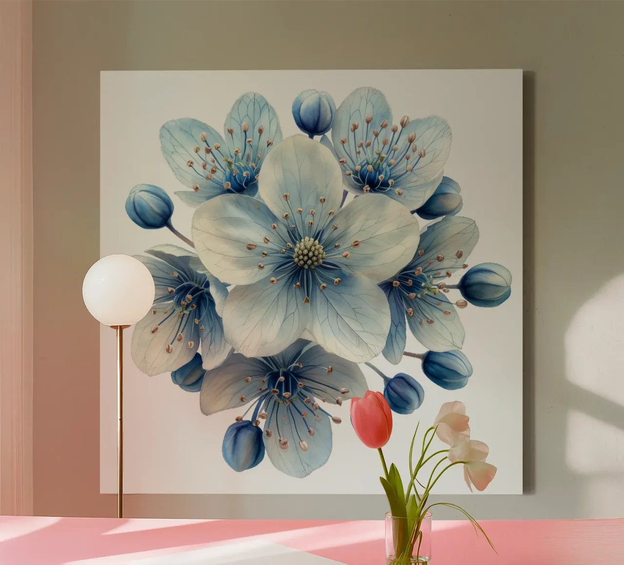 Fiore in pizzo Queen Annes tela con Cornice a cassetta da Bold Blooms