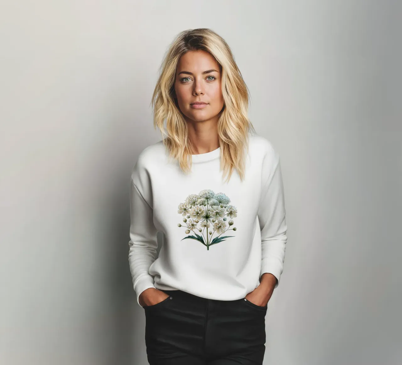 Fiore in pizzo Queen Annes felpa da Bold Blooms