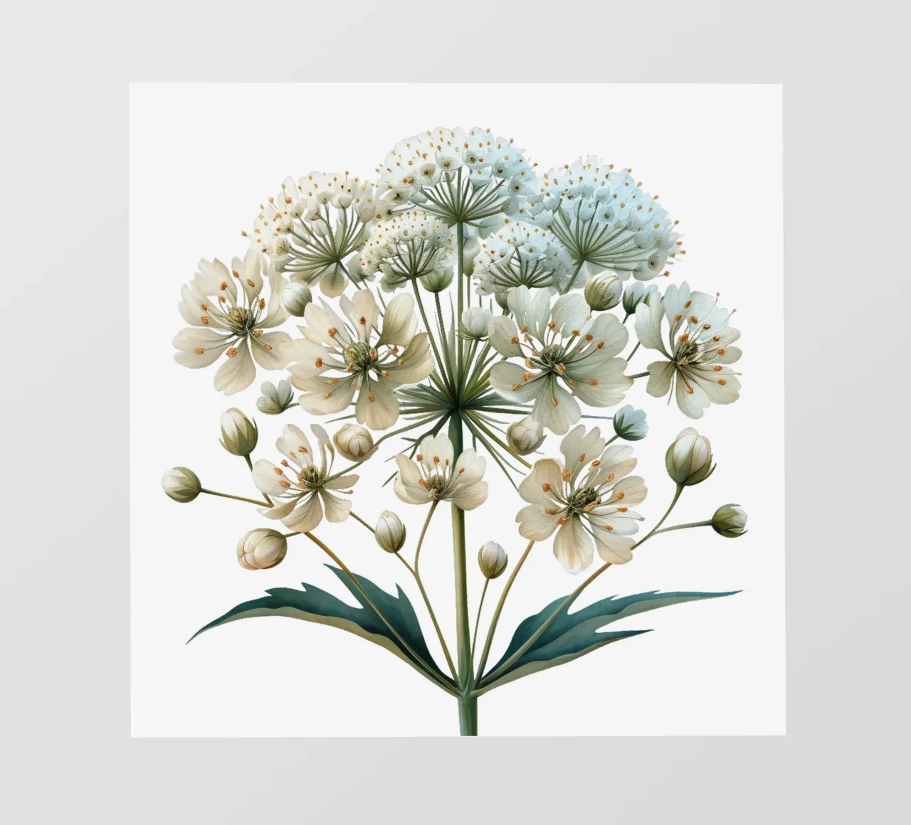 Fiore in pizzo Queen Annes pellicola backlit da Bold Blooms