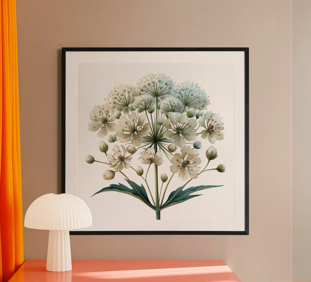 Fiore in pizzo Queen Annes poster da Bold Blooms