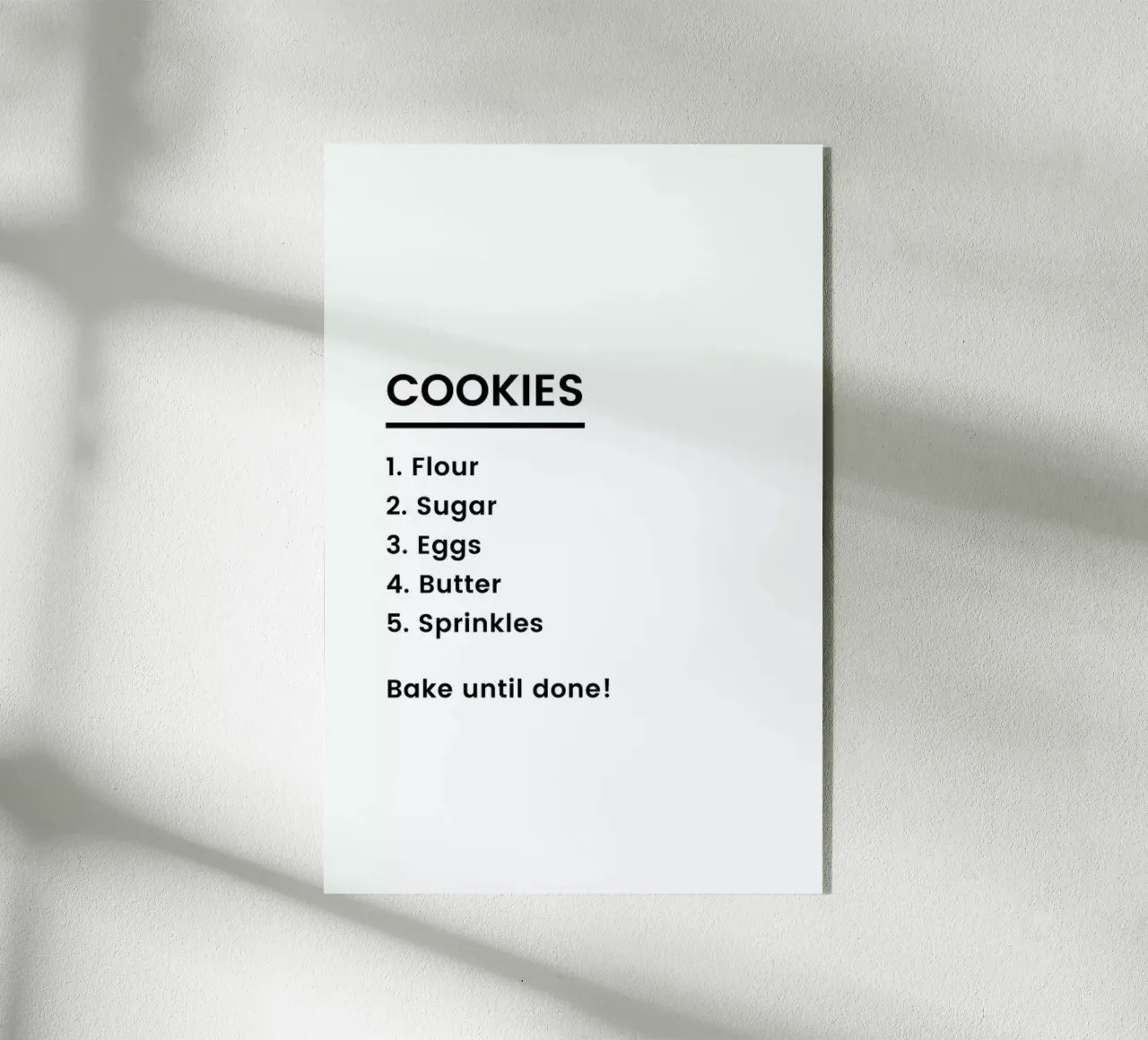 Cookie Recipe plexiglass da Studio One