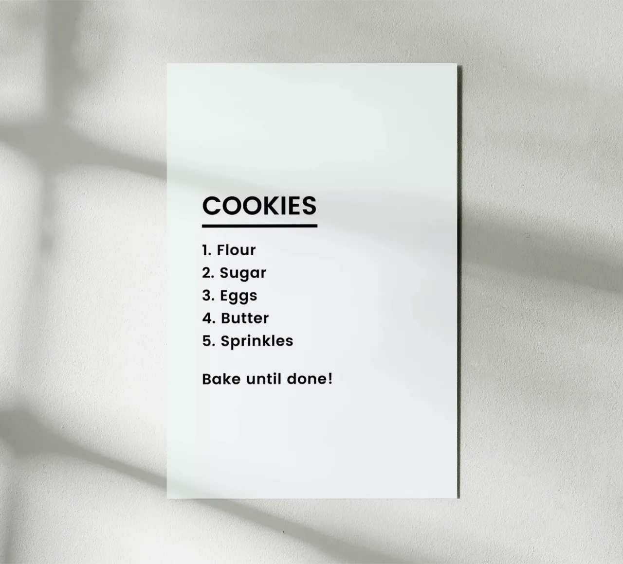 Cookie Recipe alluminio dibond da Studio One