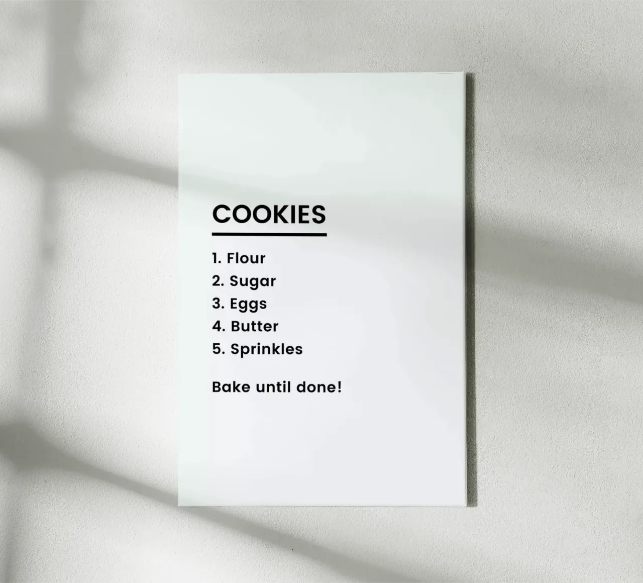 Cookie Recipe canvas by Studio One