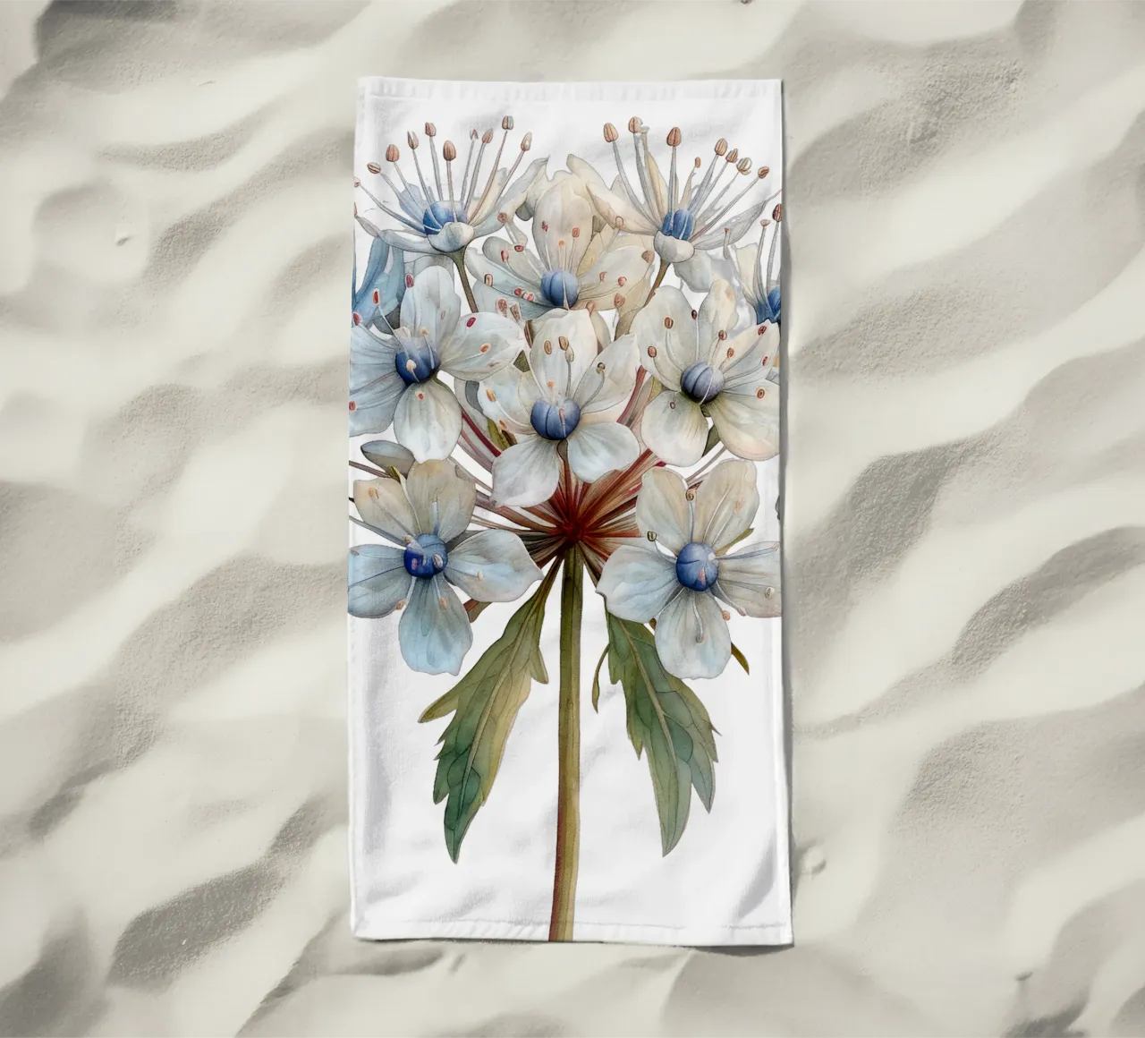 Fiore in pizzo Queen Annes telo mare da Bold Blooms