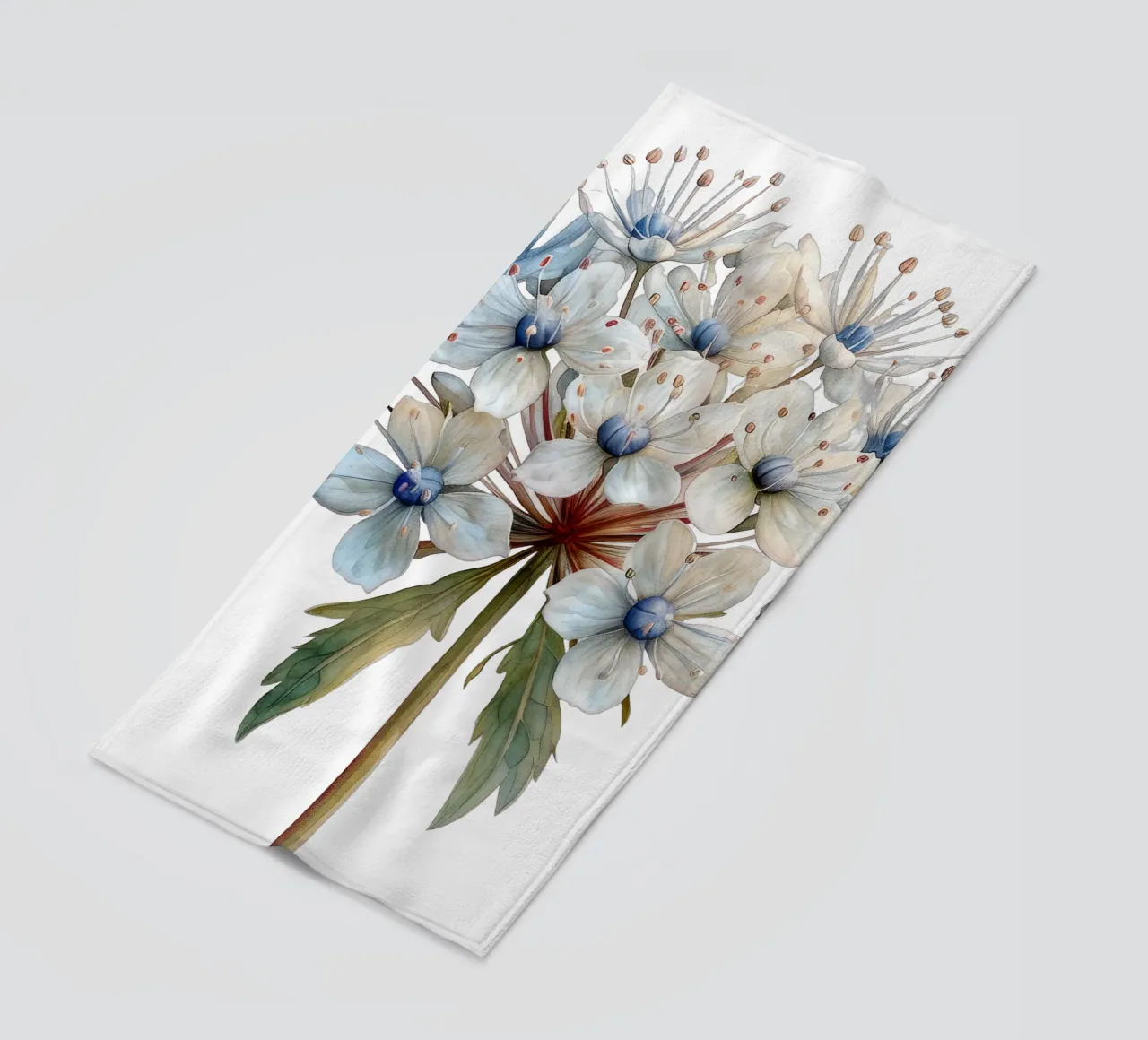 Fiore in pizzo Queen Annes telo mare da Bold Blooms