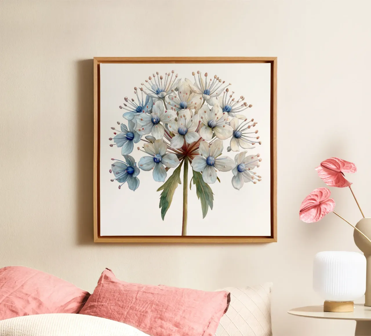 Fiore in pizzo Queen Annes tela con Cornice a cassetta da Bold Blooms