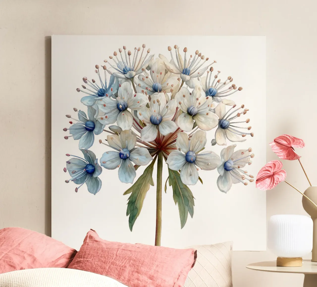 Fiore in pizzo Queen Annes tela con Cornice a cassetta da Bold Blooms