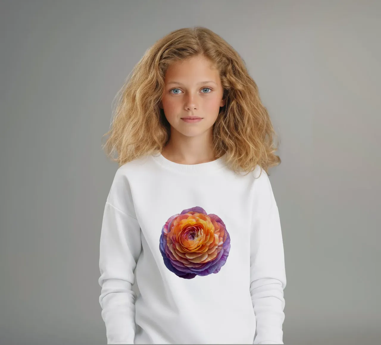 Fiore di ranuncolo felpa bambino da Bold Blooms