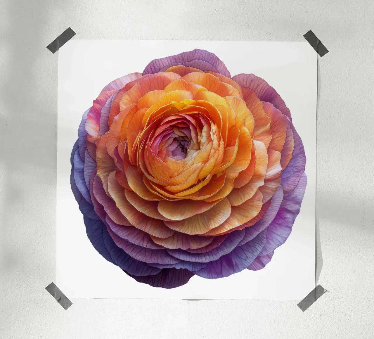 Ranonkel bloem poster van Bold Blooms