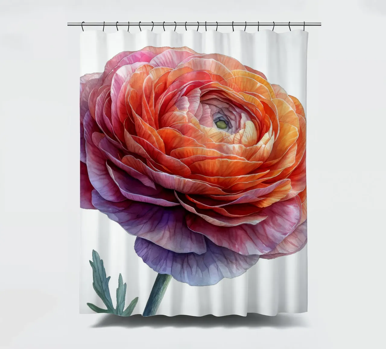 Ranunculus Flower shower curtain by Bold Blooms