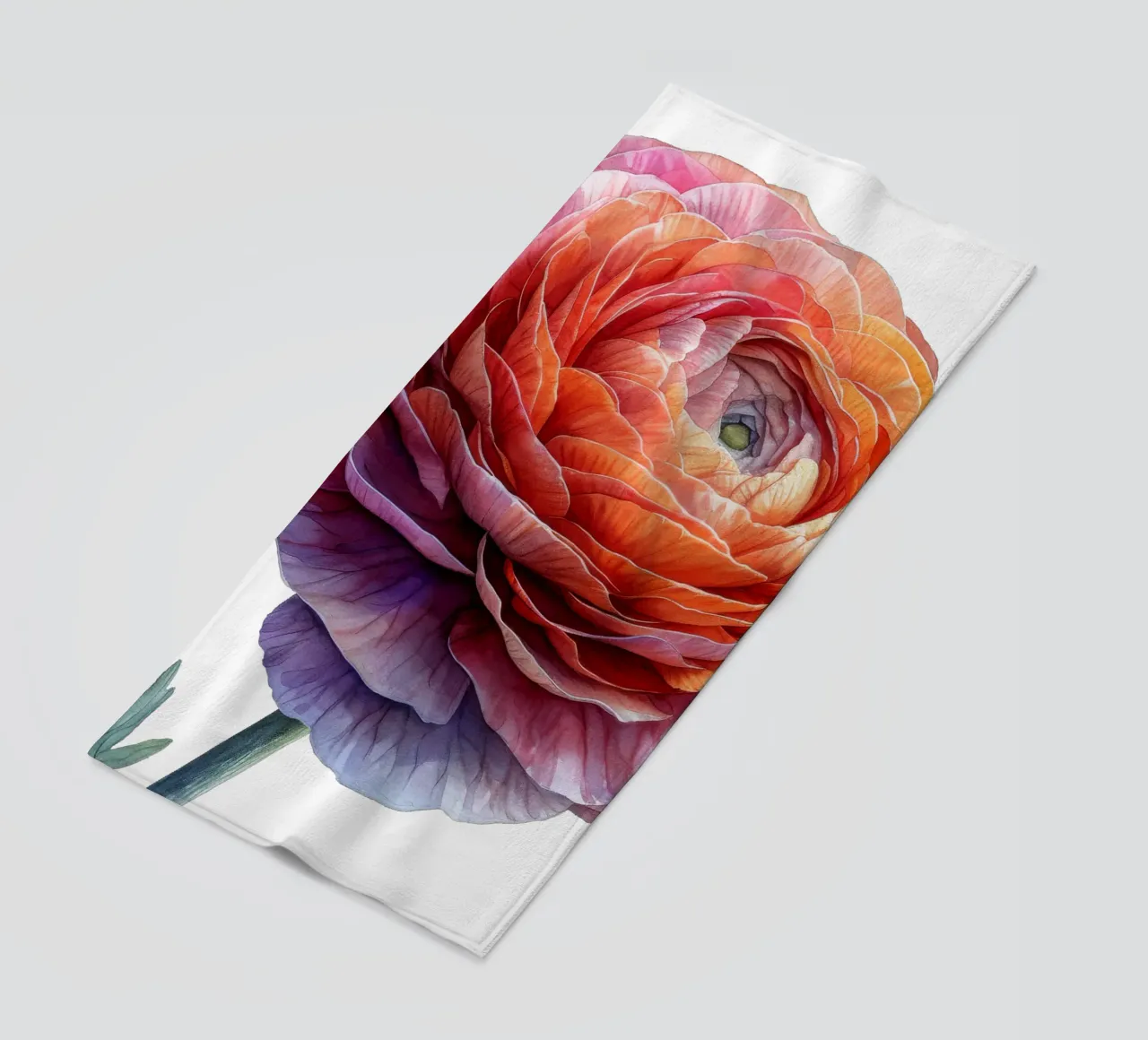Ranunculus Flower beach towel by Bold Blooms