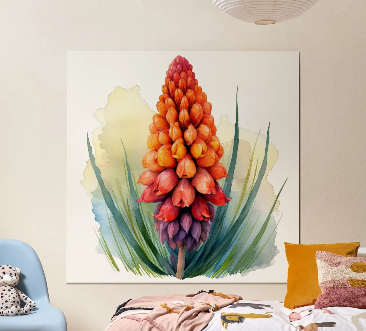 Fiore di poker rosso fuoco poster da Bold Blooms