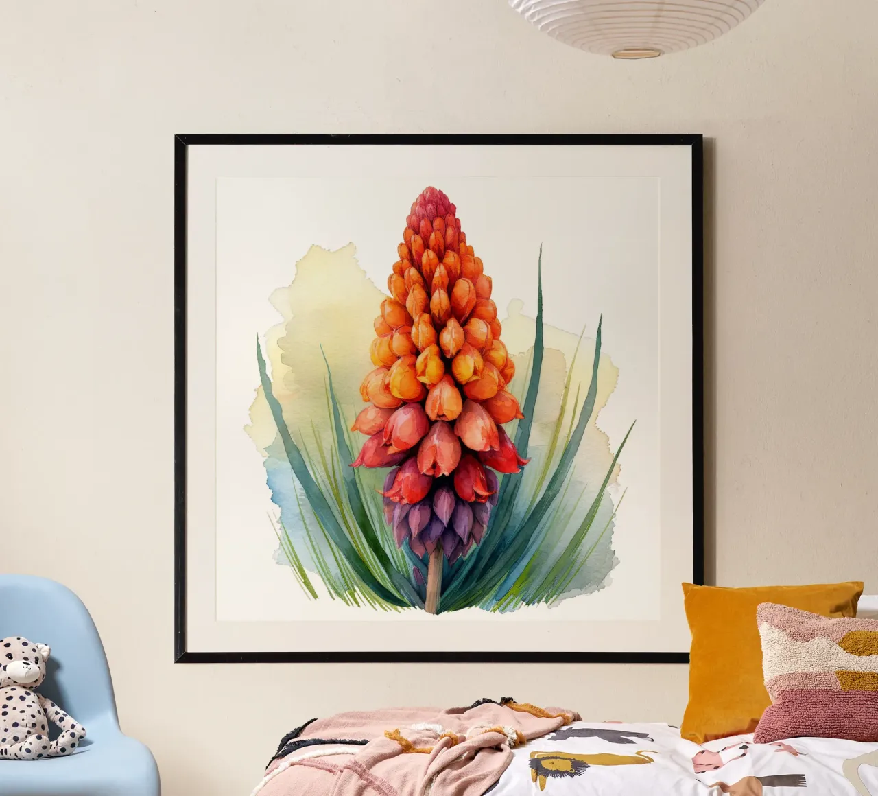 Fiore di poker rosso fuoco poster da Bold Blooms