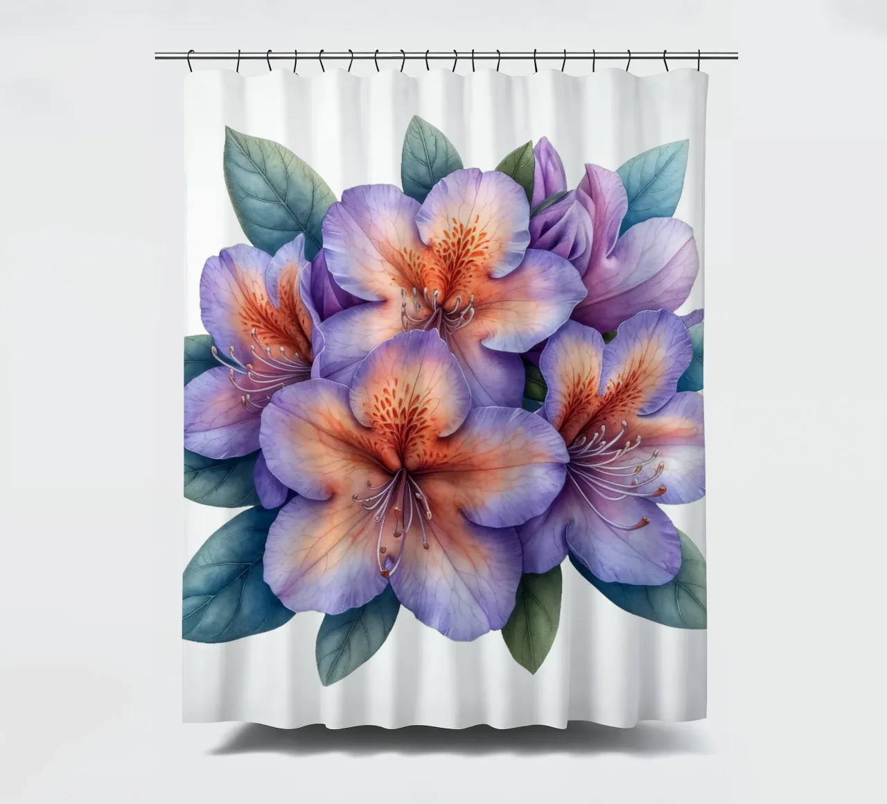 Fiore di rododendro tenda da doccia da Bold Blooms