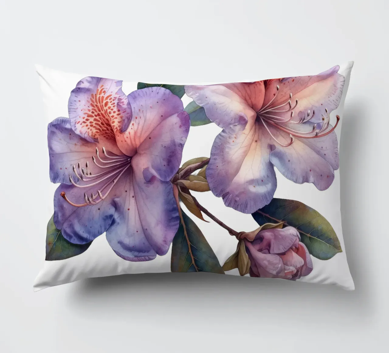 Rhododendron Flower decorative cushion by Bold Blooms