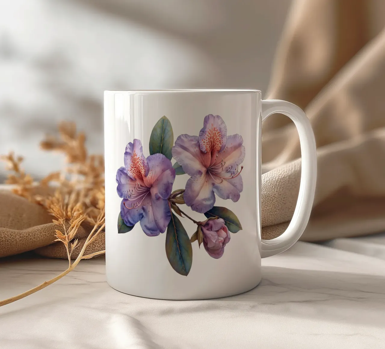 Fiore di rododendro tazza in ceramica da Bold Blooms