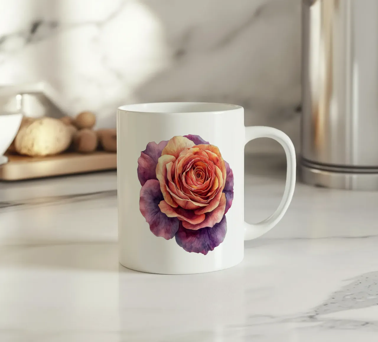 Fiore di rosa tazza in ceramica da Bold Blooms