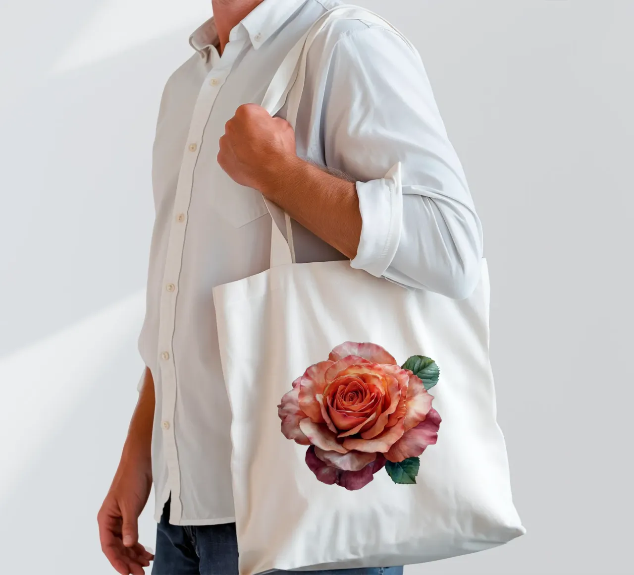 Rose Flower tote bag by Bold Blooms