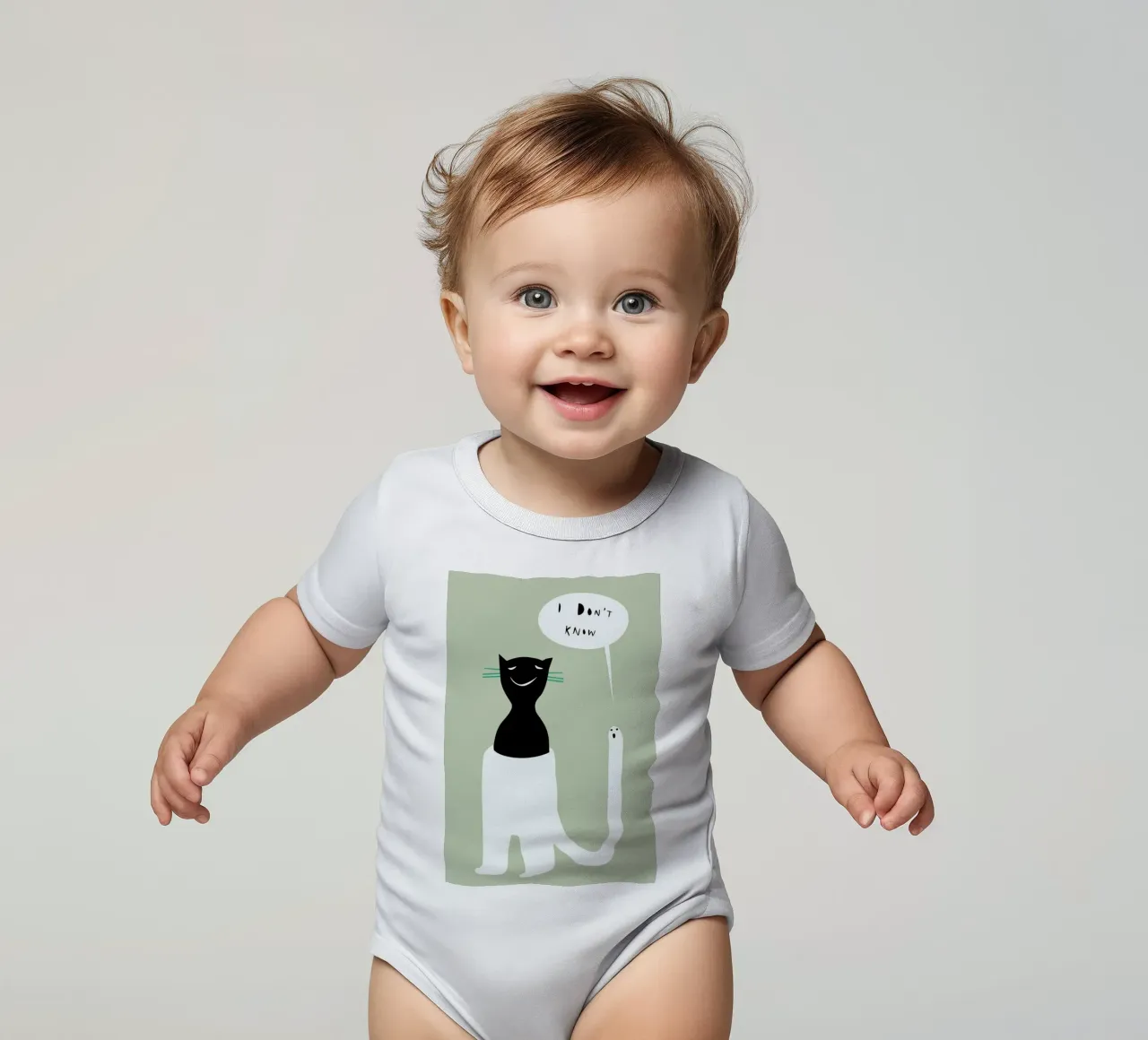 Oracle Beige body neonato maniche corte da Monika Aichele