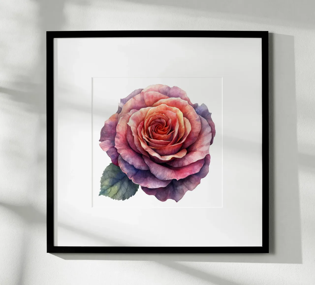 Fiore di rosa poster con telaio in alluminio da Bold Blooms