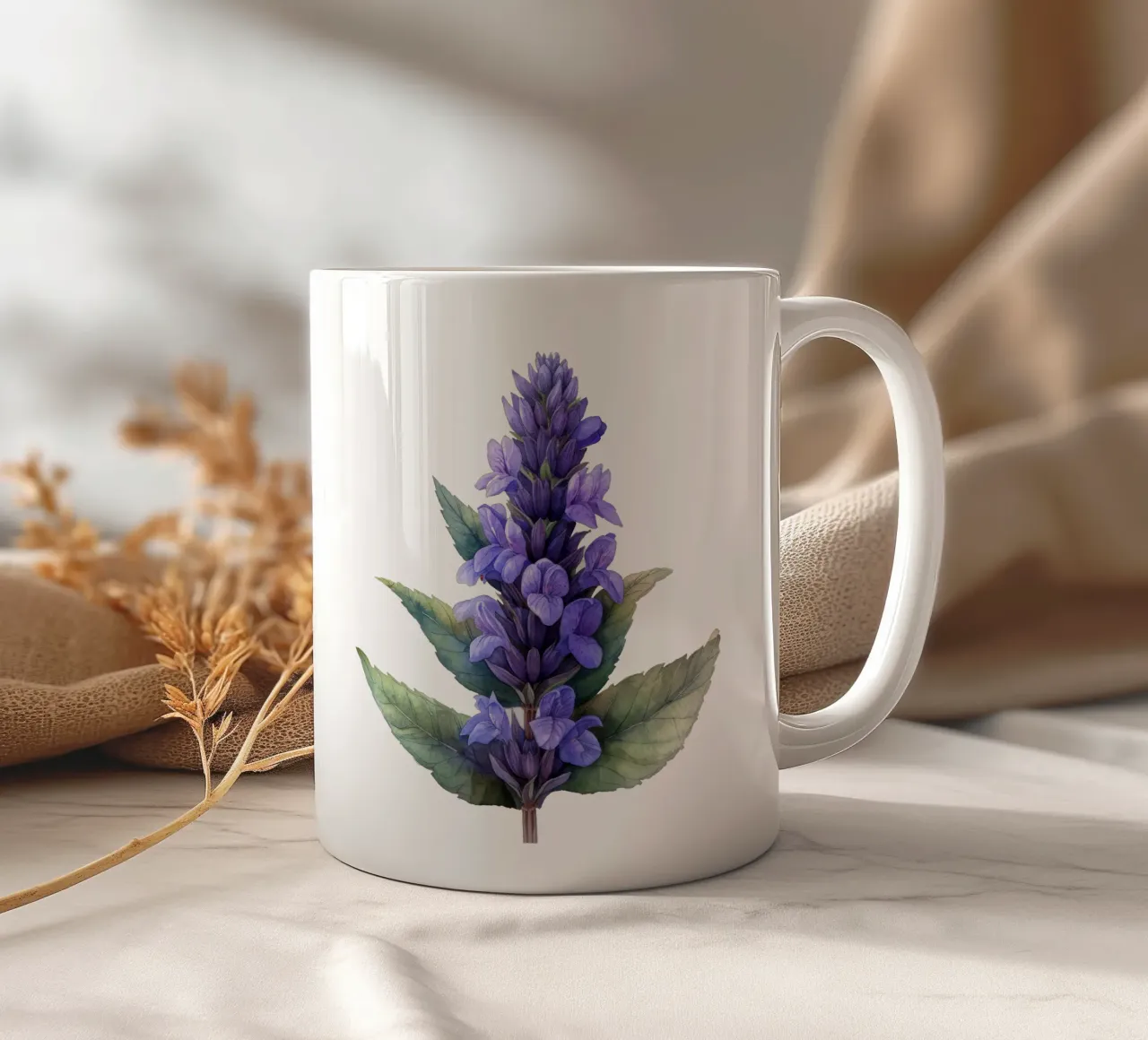 Fiore di salvia tazza in ceramica da Bold Blooms