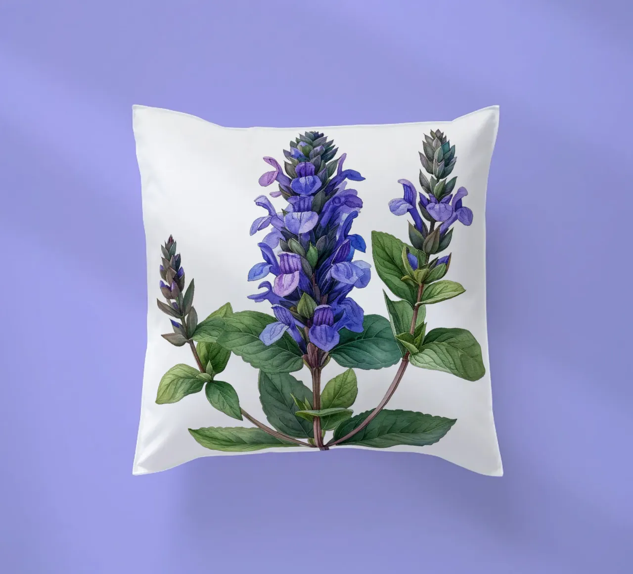 Fiore di salvia cuscino da Bold Blooms