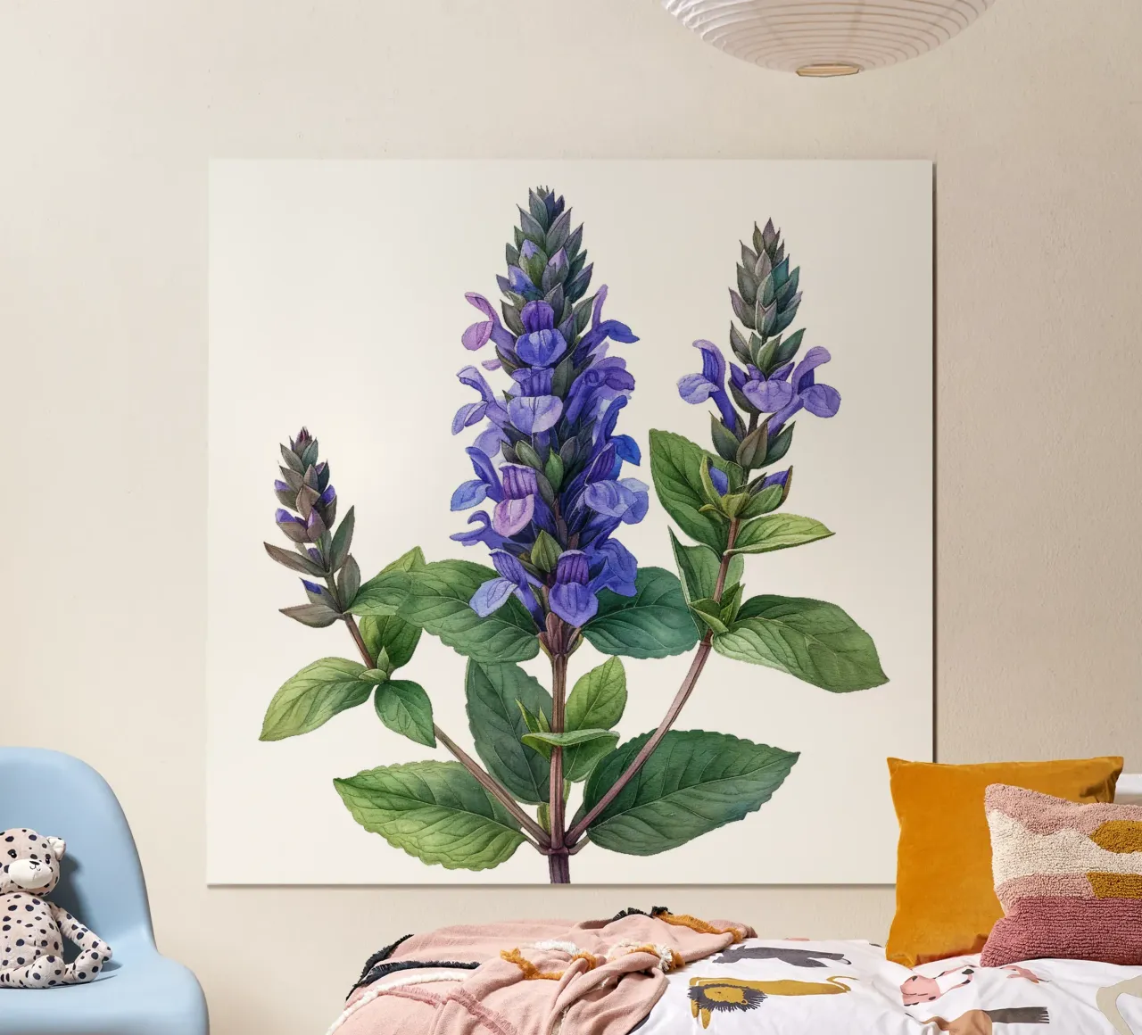 Fiore di salvia poster con telaio in alluminio da Bold Blooms
