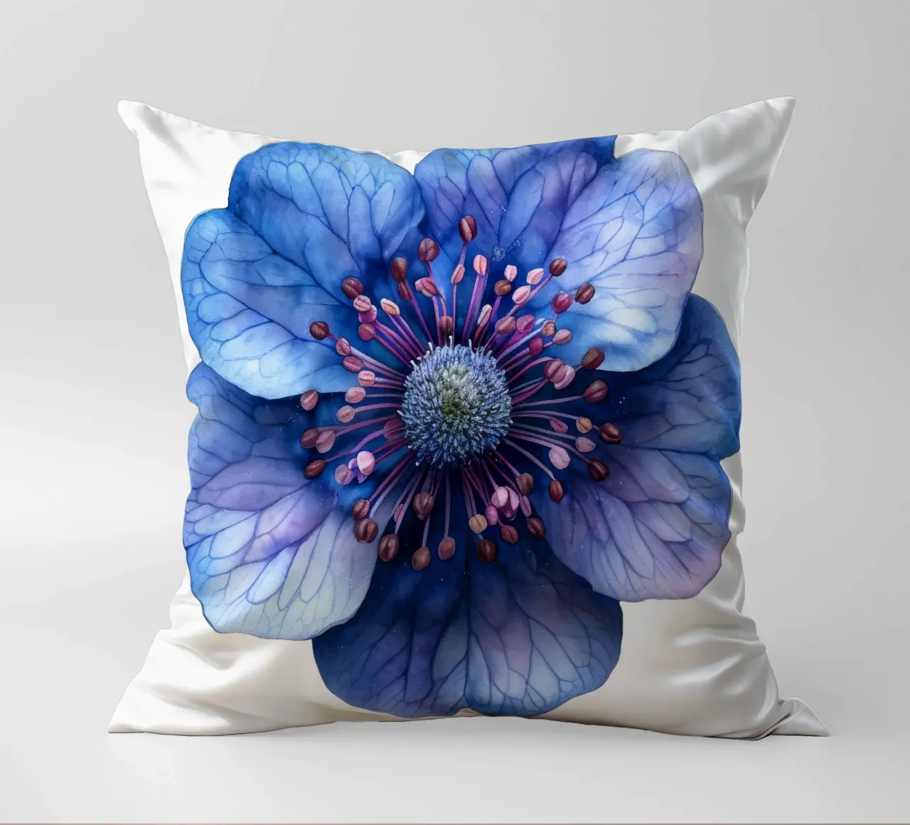 Fiore di scabiosa cuscino da Bold Blooms