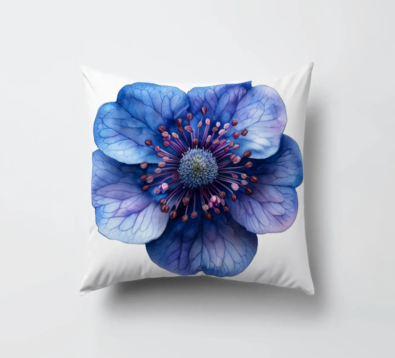 Fiore di scabiosa cuscino da Bold Blooms