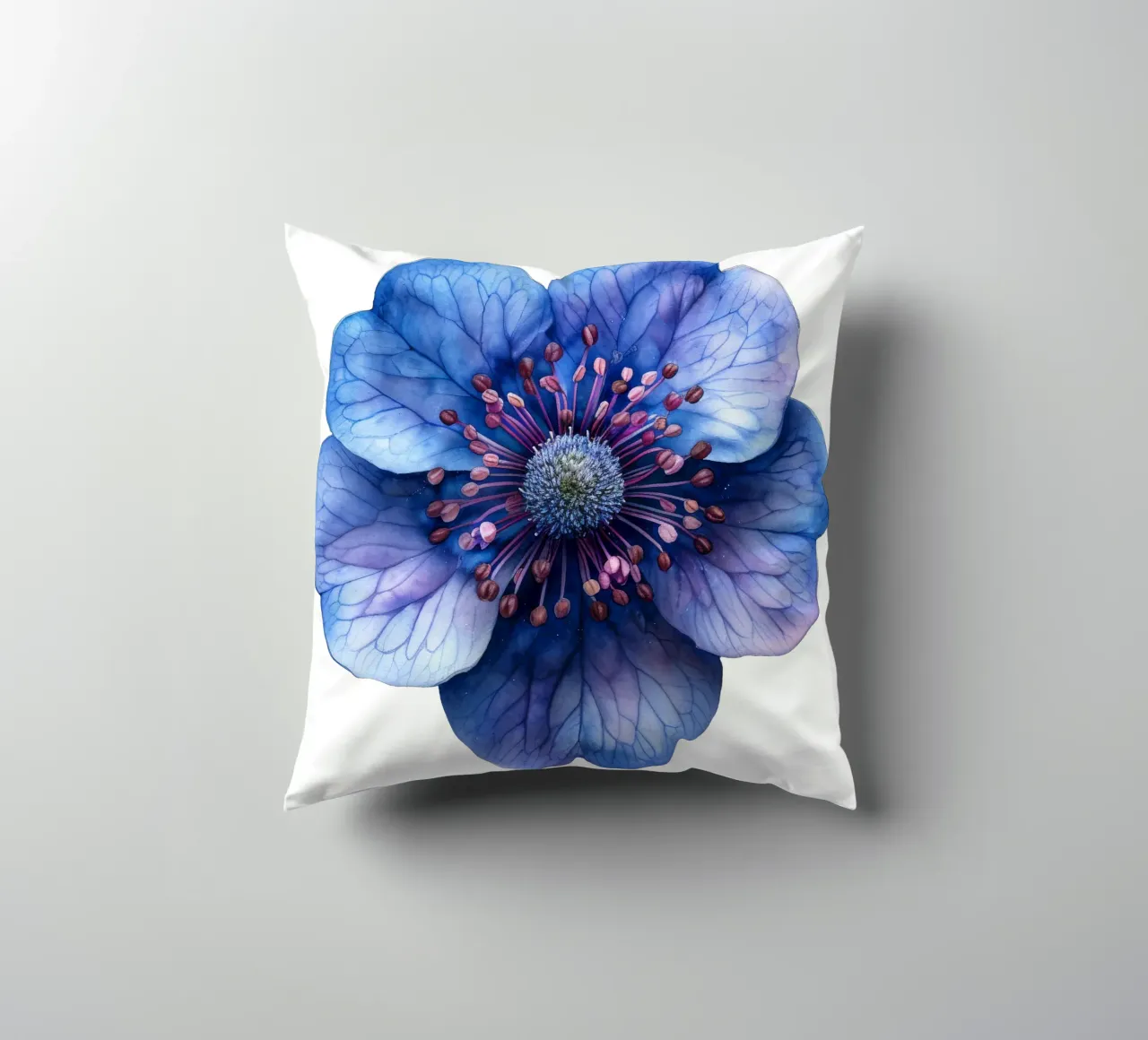 Fiore di scabiosa cuscino da Bold Blooms