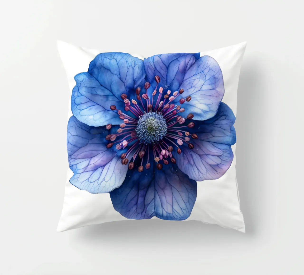 Fiore di scabiosa cuscino da Bold Blooms