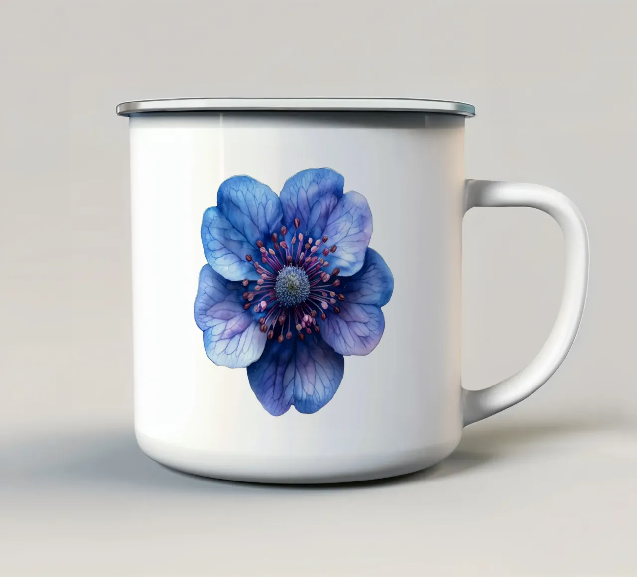 Fiore di scabiosa tazza in smalto da Bold Blooms