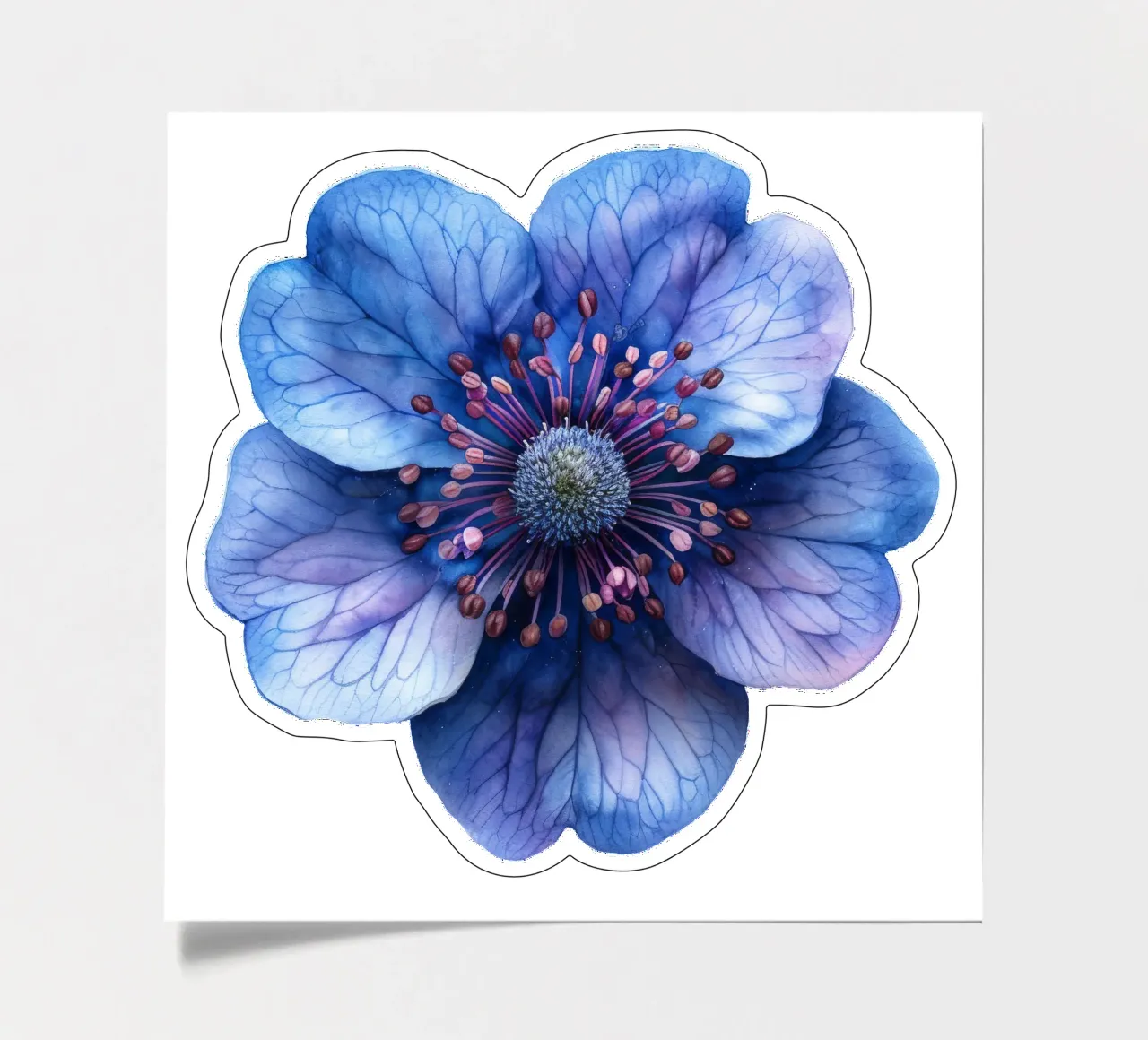 Scabiosa Flower sticker sheet by Bold Blooms