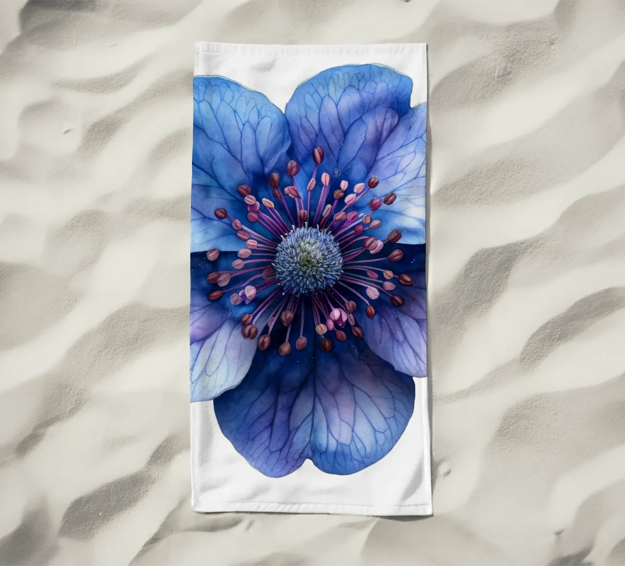 Fiore di scabiosa telo mare da Bold Blooms