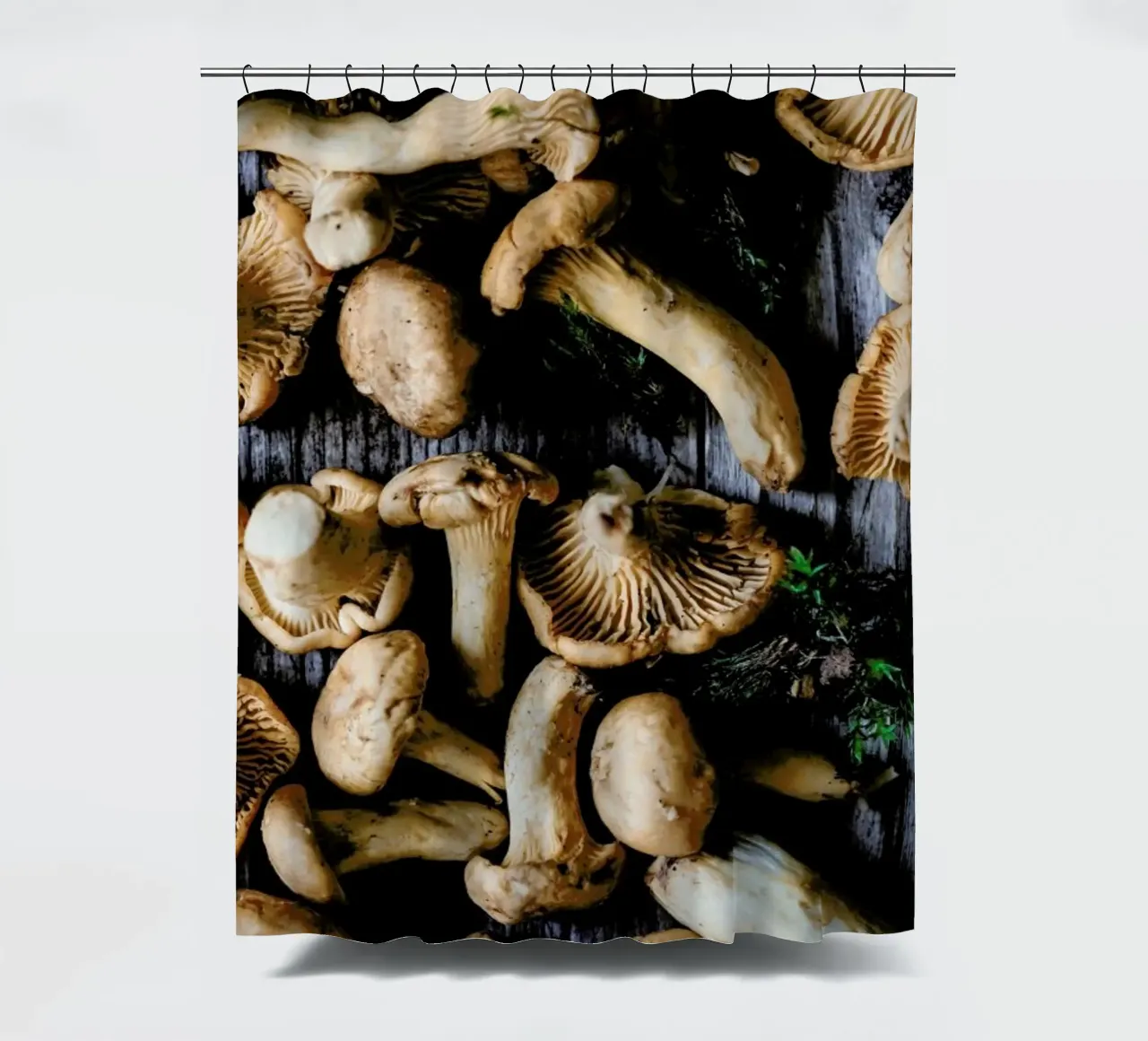 Pfifferlinge shower curtain by Eat this