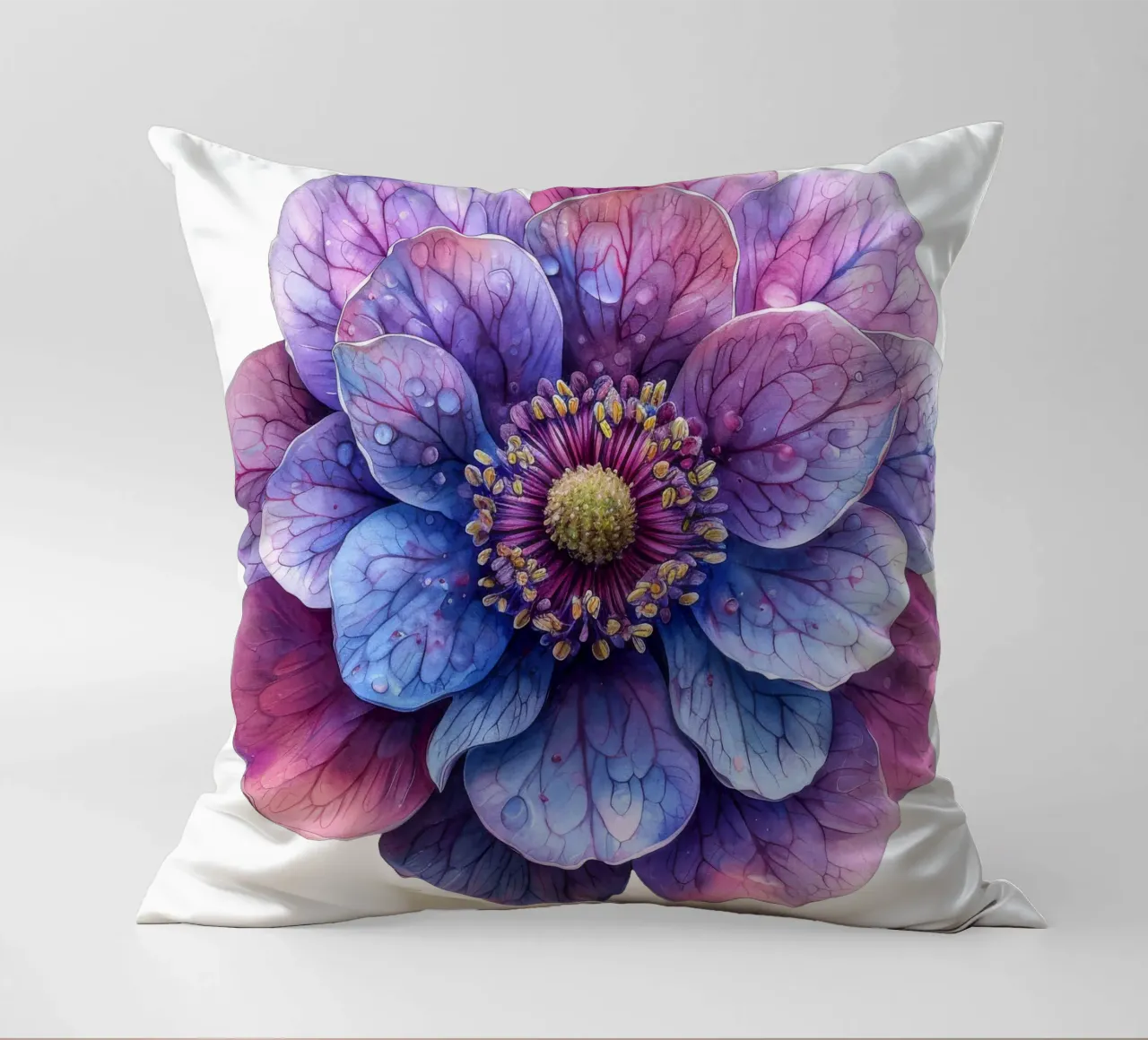 Fiore di scabiosa cuscino da Bold Blooms