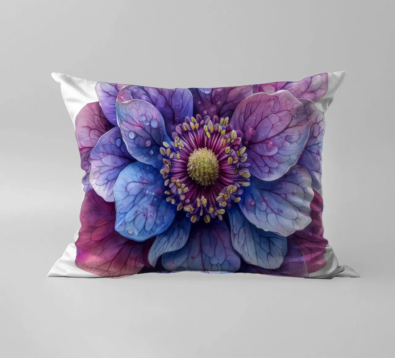 Fiore di scabiosa cuscino da Bold Blooms